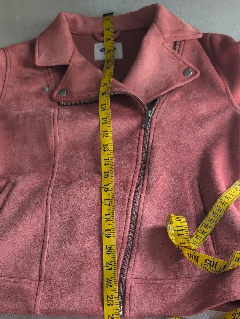 Old Navy Soft Suede Moto Jacket Size Medium In Great Condition !!!! - Picture 10 of 12